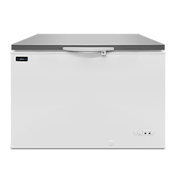 Gefriertruhe 358L WeiÃŸ/Edelstahl -18Â°C bis -25Â°C Statische KÃ¼hlung