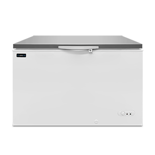 Gefriertruhe 395L WeiÃŸ/Edelstahl -18Â°C bis -25Â°C Statische KÃ¼hlung
