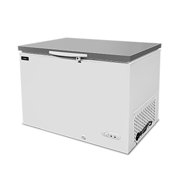 Gefriertruhe 395L WeiÃŸ/Edelstahl -18Â°C bis -25Â°C Statische KÃ¼hlung