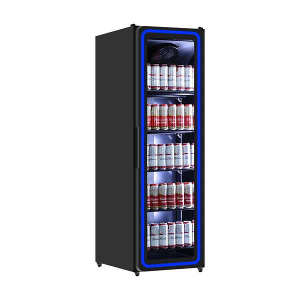 KÃ¼hlschrank 1 GlastÃ¼r â€“ 395L â€“ Blaue LED-Beleuchtung