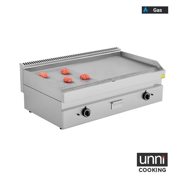 Gas-Grillplatte â€“ 1/3 GERIFFELT â€“ 2/3 GLATT