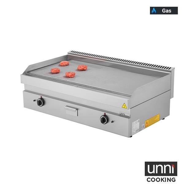Gas-Grillplatte â€“ 1/3 GERIFFELT â€“ 2/3 GLATT