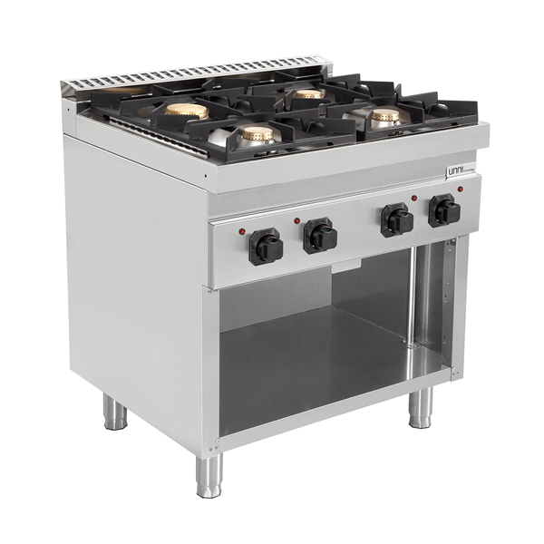Gas stove without doors â€“ 28.5kW â€“ 4 Burners â€“ G70C20