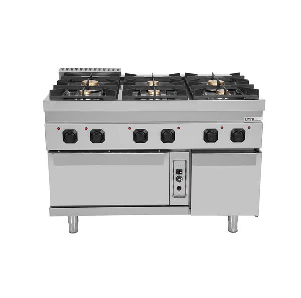 Gaskochfeld mit Gasbackofen â€“ 6 Brenner - G70FGO30-K