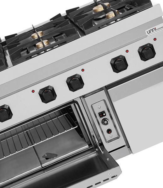 Gaskochfeld mit Gasbackofen â€“ 6 Brenner - G70FGO30-K