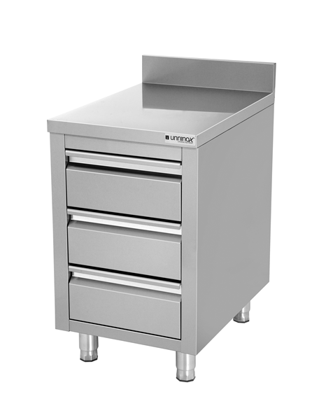Schubladenschrank mit 3 Schubladen und Aufkantung