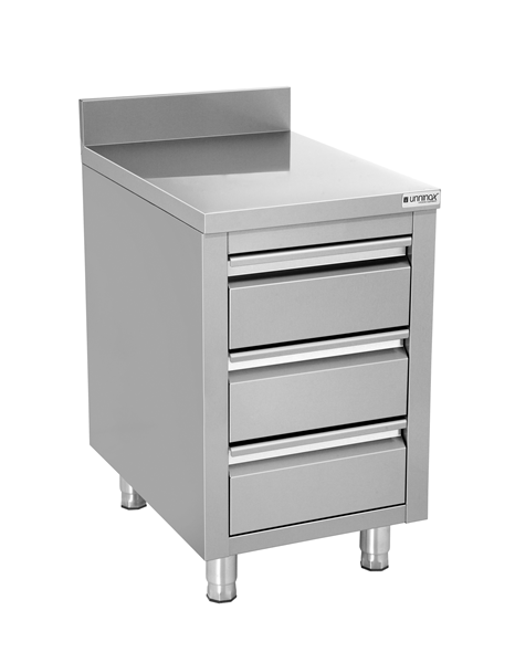 Schubladenschrank mit 3 Schubladen und Aufkantung