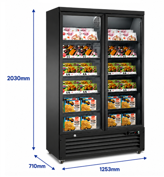 Gefrierschrank 2 GlastÃ¼ren â€“ 985L