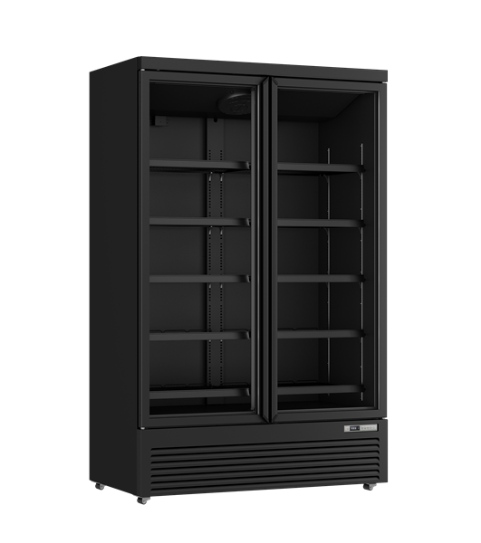 KÃ¼hlschrank 1081L Schwarz 0Â°C bis +10Â°C LÃ¼fterkÃ¼hlung Gebremste Rollen