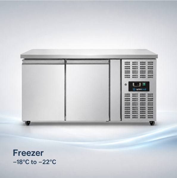 GEFRIER-Tresen â€“ 2 TÃ¼ren â€“ ohne Aufsatz 136x70x85cm