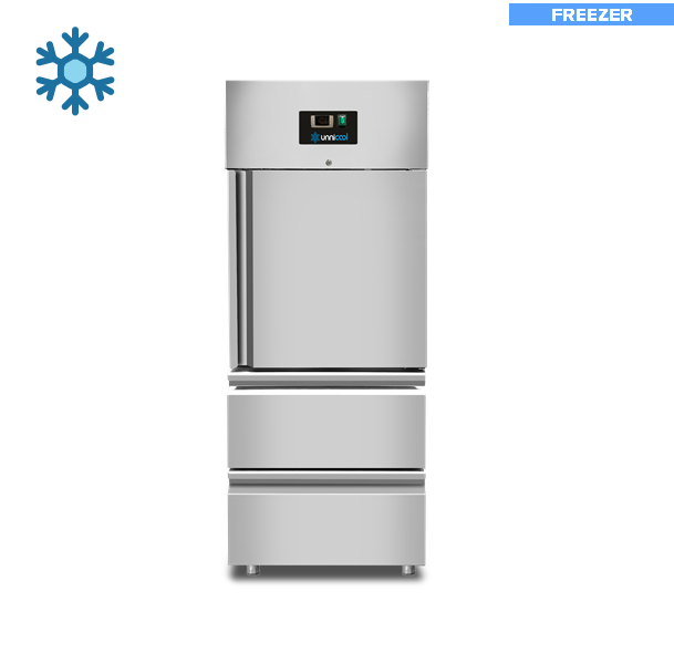 Gefrierschrank â€“ 1 TÃ¼r â€“ GN 2/1 â€“ 650 Liter â€“ 1 HalbtÃ¼r und 2 Schubladen