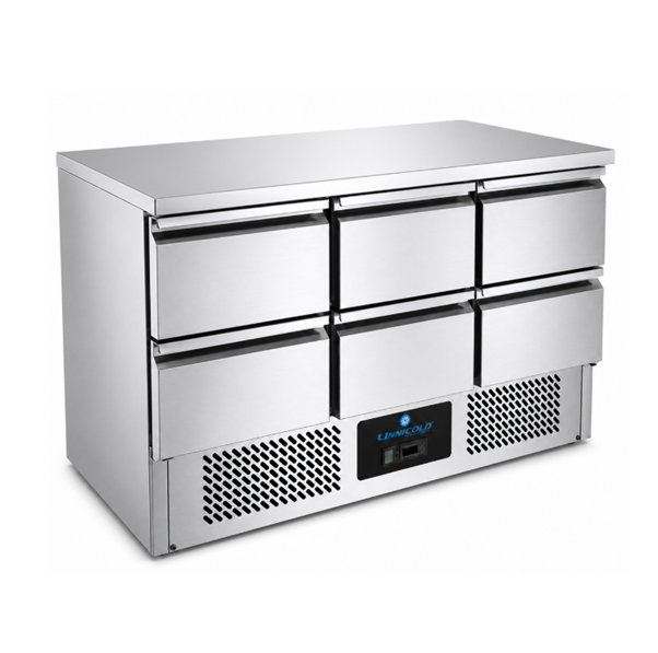 Refrigerated Counter 1365x700xH850mm - With 6 drawers