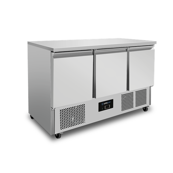 KÃ¼hlarbeitsplatte 3 TÃ¼ren (1/1 GN) +2Â°C / +8Â°C 137x70x85(h) cm