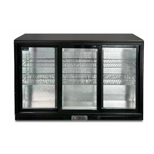Barcooler Black Sliding Doors â€“ 1350x525xH900mm