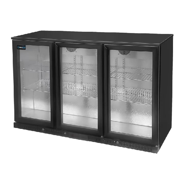 Barcooler Black 3 Doors - 1350x525xH900mm