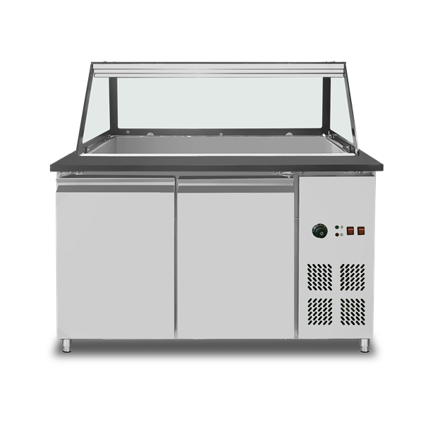 Bain-Marie-Theke â€“ 4x GN 1/1 â€“ 153 Ã— 82 Ã— 85,5 cm