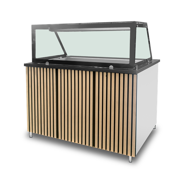Bain-Marie-Theke â€“ 3x GN 1/1 â€“ 123 Ã— 82 Ã— 85,5 cm