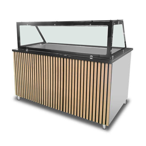 Bain-Marie-Theke â€“ 4x GN 1/1 â€“ 153 Ã— 82 Ã— 85,5 cm