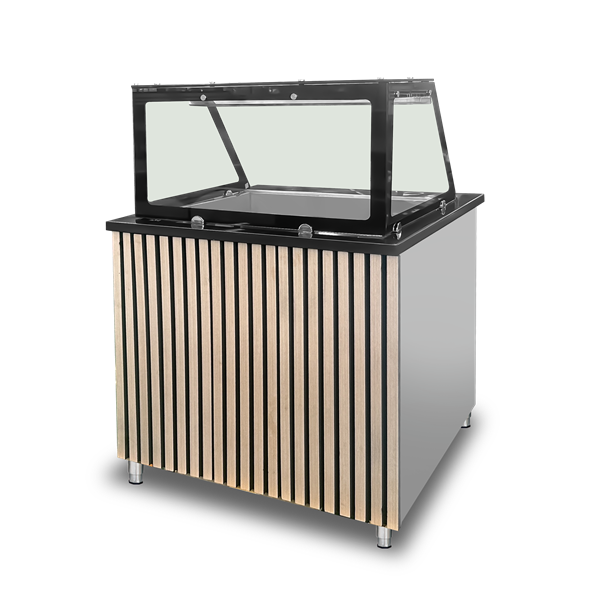 Bain-Marie-Theke â€“ 2x GN 1/1 â€“ 88 Ã— 82 Ã— 85,5 cm