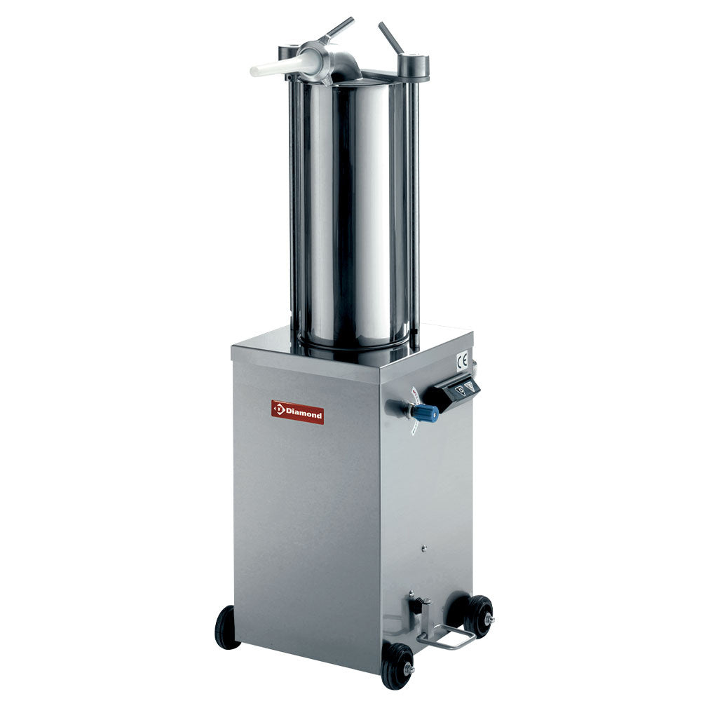 Edelstahl Vertikal hydraulische Wurstfüller, 15 Liter mit Rädern - BSH-15A