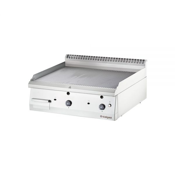 Gas-Griddleplatte als Tischgerät, Serie 700 ND - gerillt 800x700x250 mm
