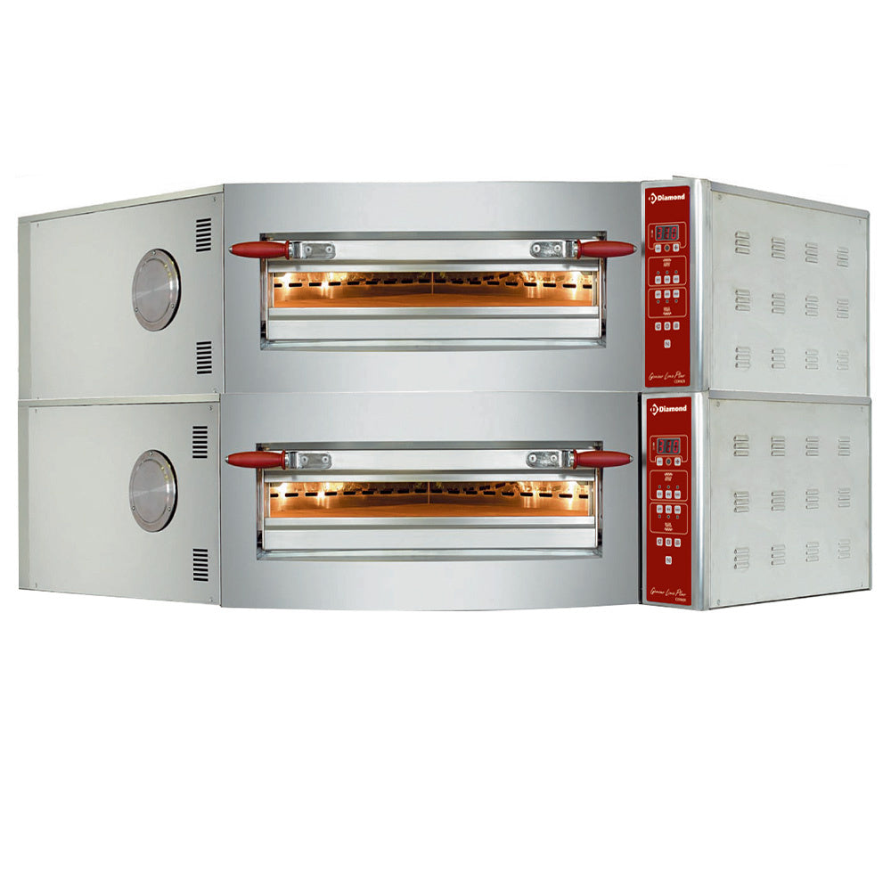 Elektrischer Ofen, Eck-Model, 2 Kammern 2x8 Pizzen Ø 350 mm - CGD/2-DG
