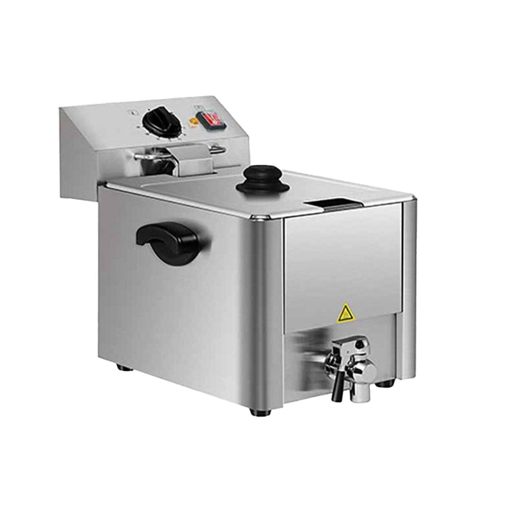 EASYLINE Elektro Fritteuse 1 Becken mit Ablasshahn 8 Liter