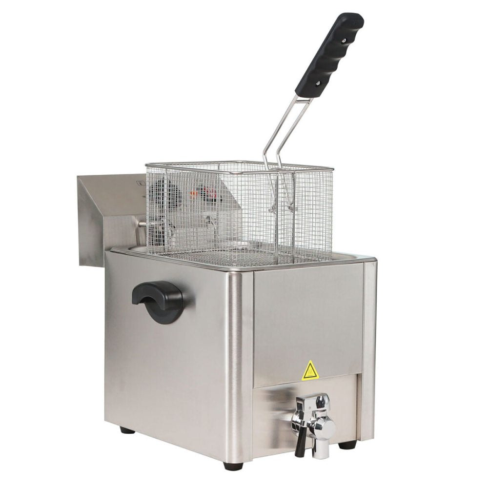 EASYLINE Elektro Fritteuse 1 Becken mit Ablasshahn 8 Liter