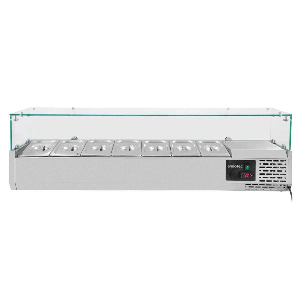 EASYLINE Pizzakühltisch 800 / 3-türig "schwarz" inkl. Kühlaufsatz GN1/3
