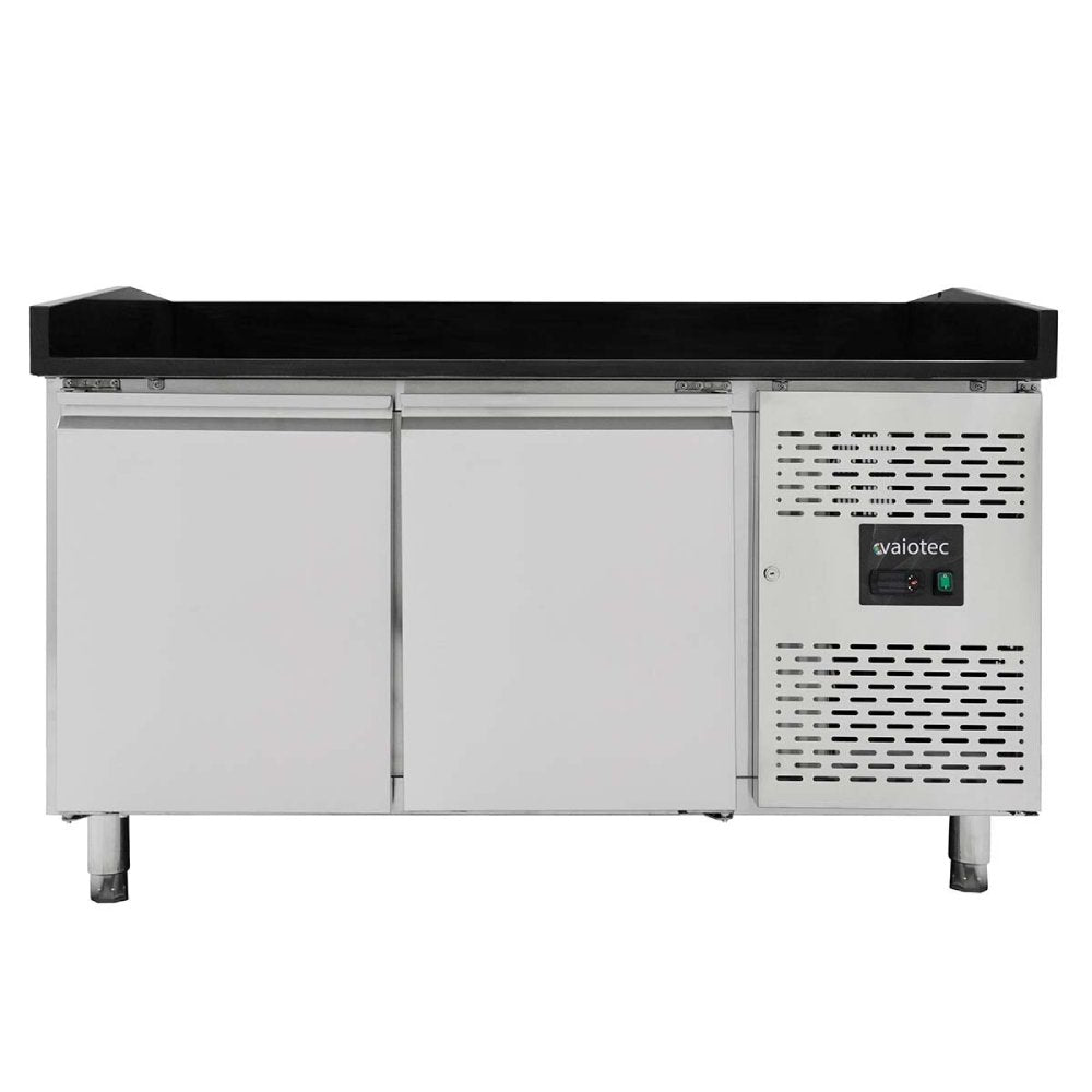EASYLINE Pizzakühltisch 800 / 2-türig & 7 Schubladen "schwarz" inkl. Kühlaufsatz GN1/4