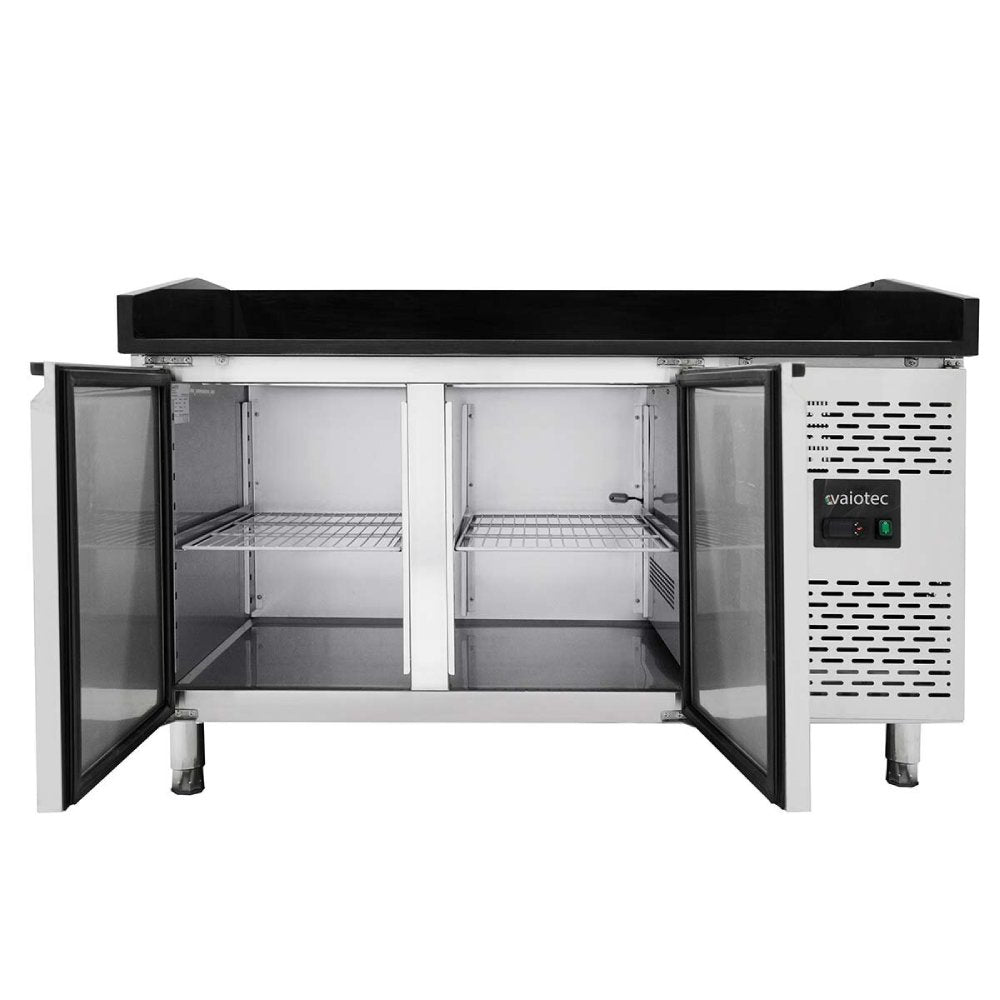 EASYLINE Pizzakühltisch 800 / 3-türig "schwarz" inkl. Kühlaufsatz GN1/3