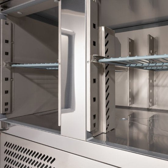 Pizzatisch Starline, 2-türig, mit Kühlaufsatz 5x GN 1/6
