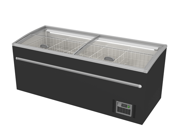 Supermarkt-Gefriertruhe 850L Schwarz