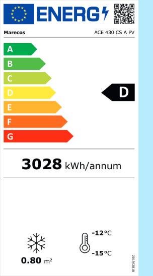 Tiefkühlschrank, Glastür, ACE 430 CS A PV