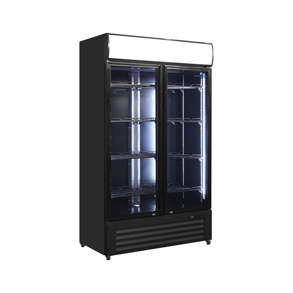 2-Door Glass Display Refrigerator 900L â€“ Professional Display Fridge