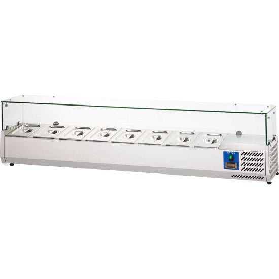 STARLINE Kühlaufsatzvitrine, 8x GN1/4, 1800x395x427 mm (BxTxH)