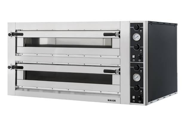 Pizzaofen Maior BREIT - 2 Kammern - für je 6 Pizzen á 35 cm - Halbschamott