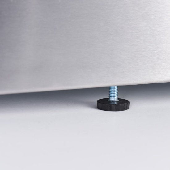 Elektro-Griddleplatte als Standgerät - glatt, Unterbau offen, 800 x 700 x 850 mm (BxTxH)