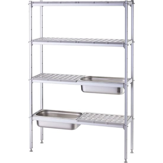 Lagerregal mit GN1/1 - Aufnahme 1120x360x180 mm (BxTxH)