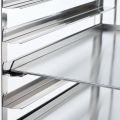 Tablettwagen aus Edelstahl, passend für 16 x Tablett 600 x 400 mm, 470 x 620 x 1735 mm (BxTxH)