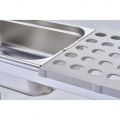 Lagerregal mit GN1/1 - Aufnahme 1120x360x180 mm (BxTxH)