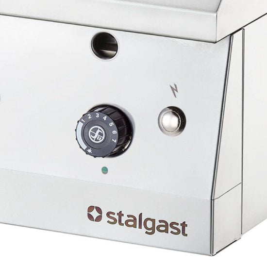 Gas-Griddleplatte, verchromt als Tischgerät, Serie 700 ND - glatt 400x700x250 mm (BxTxH)