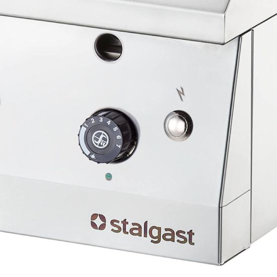 Gas-Griddleplatte, verchromt als Tischgerät, Serie 700 ND - gerillt 800x700x250 mm (BxTxH)