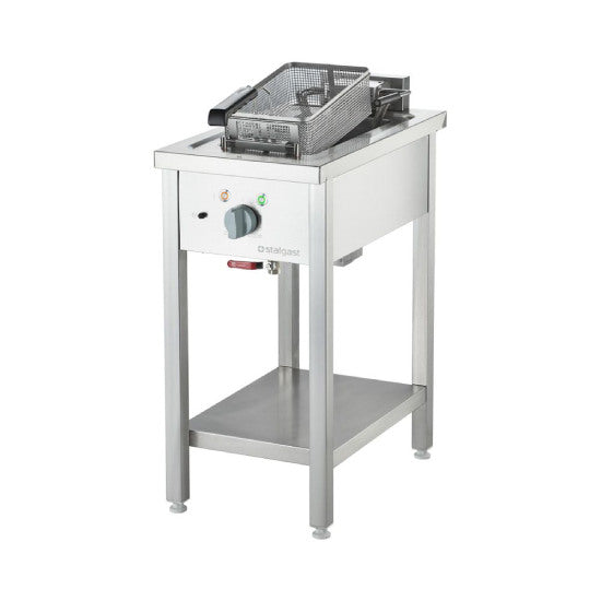 Elektro-Fritteuse als Standgerät, Unterbau offen, 400x700x850 mm, 10 L, 9 kW