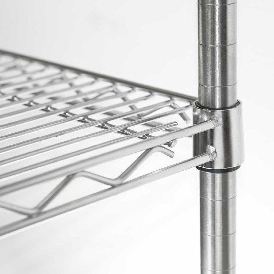 Lagerregal aus Chromstahl 910x610x1800 mm