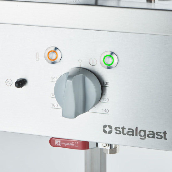 Elektro-Fritteuse als Standgerät, Unterbau offen, 400x700x850 mm, 10 L, 9 kW