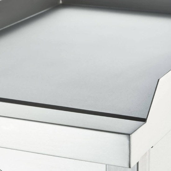 Gas-Griddleplatte, verchromt als Tischgerät, Serie 700 ND - glatt 800x700x250 mm (BxTxH)