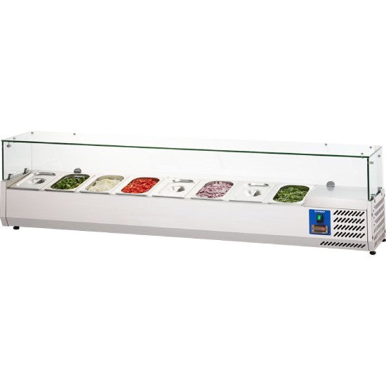 STARLINE Kühlaufsatzvitrine, 8x GN1/4, 1800x395x427 mm (BxTxH)