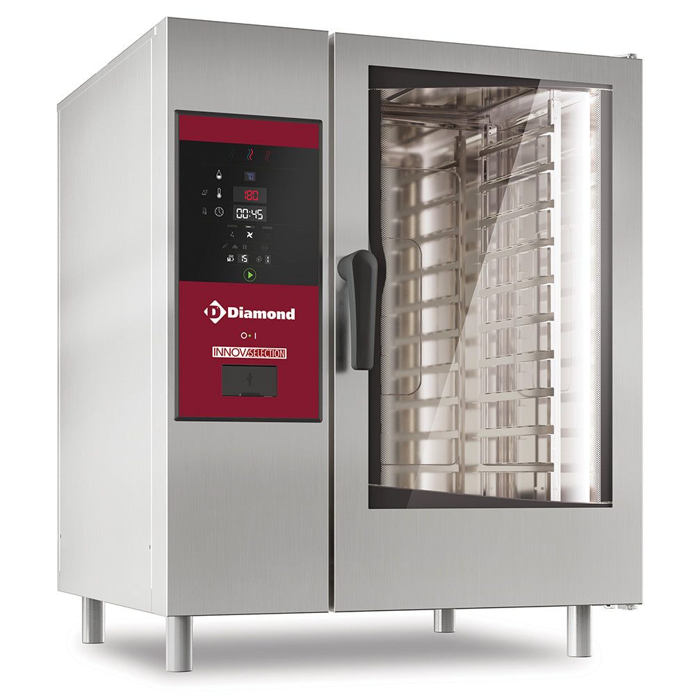 Kombidämpfer mit Boiler & Konvektion 10x GN 1/1+ Reinigung - SBES/XC-10-230V/3-