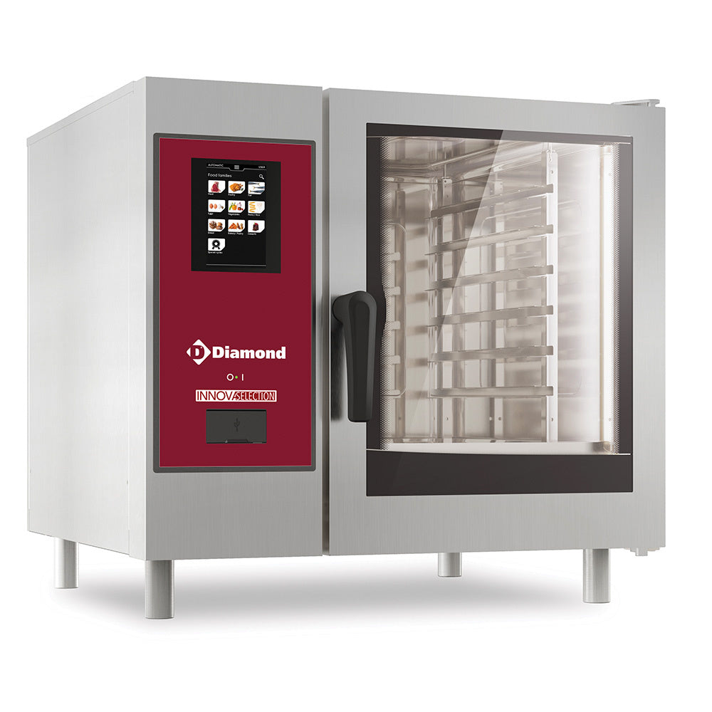 Elektro Kombidämpfer "TOUCH" mit Boiler & Konvektion 6xGN1/1+ Reinigung - SBET/XC-06-230V/3-